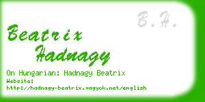 beatrix hadnagy business card